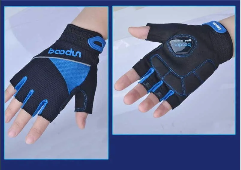 Велосипедные перчатки марки BOODUN/скейт перчатки без пальцев силикагель ударопрочный Guantes Защитная дышащая Шестерня подушечка/Удобная ношение