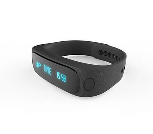 Ubit Smartband E02 фитнес-трекер Спортивный Браслет Водонепроницаемый браслет для IOS Android умные часы 4,0 Bluetooth - Цвет: Черный