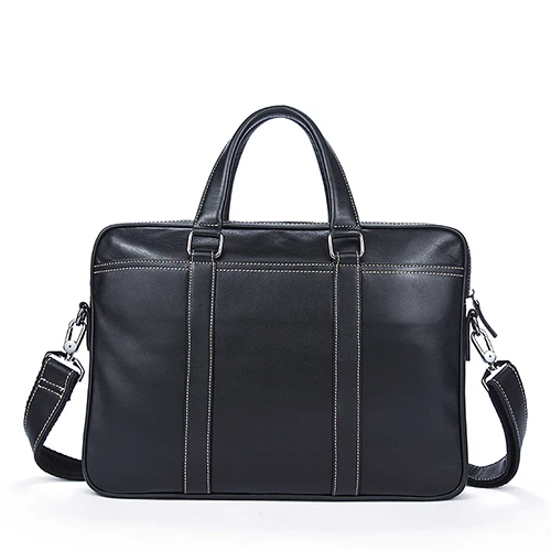Мужской деловой портфель, роскошные мужские сумки из натуральной кожи, сумка-мессенджер, мужская сумка из натуральной кожи для ноутбука, сумка через плечо, Офисные Сумки - Цвет: Black