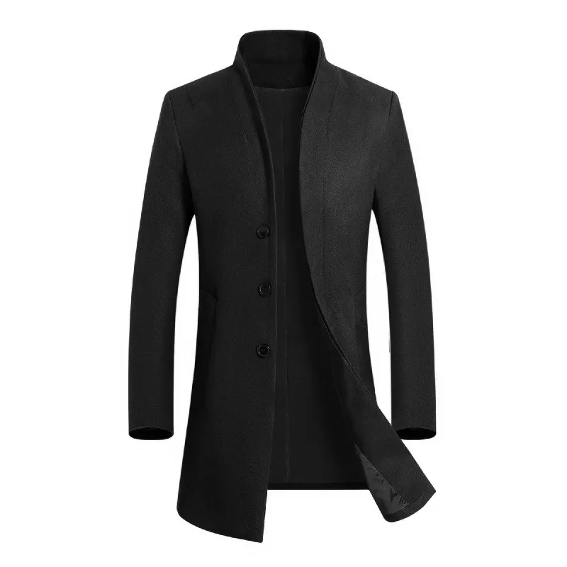 2019 Autumn Winter Male brand fashion Boutique Man Overcoat Long sleeve Woolen Jackets senior Leisure business men Loose coat 2019 Autumn Winter Male brand fashion Boutique Man Overcoat Long sleeve Woolen Jackets senior Leisure business men Loose coat