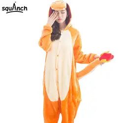 Pokemon Charizard Kigurumi Onesie для взрослых женщин и мужчин пижамы с животными из мультфильмов Charmander костюм дракона вечерние Зимние Теплая Пижама