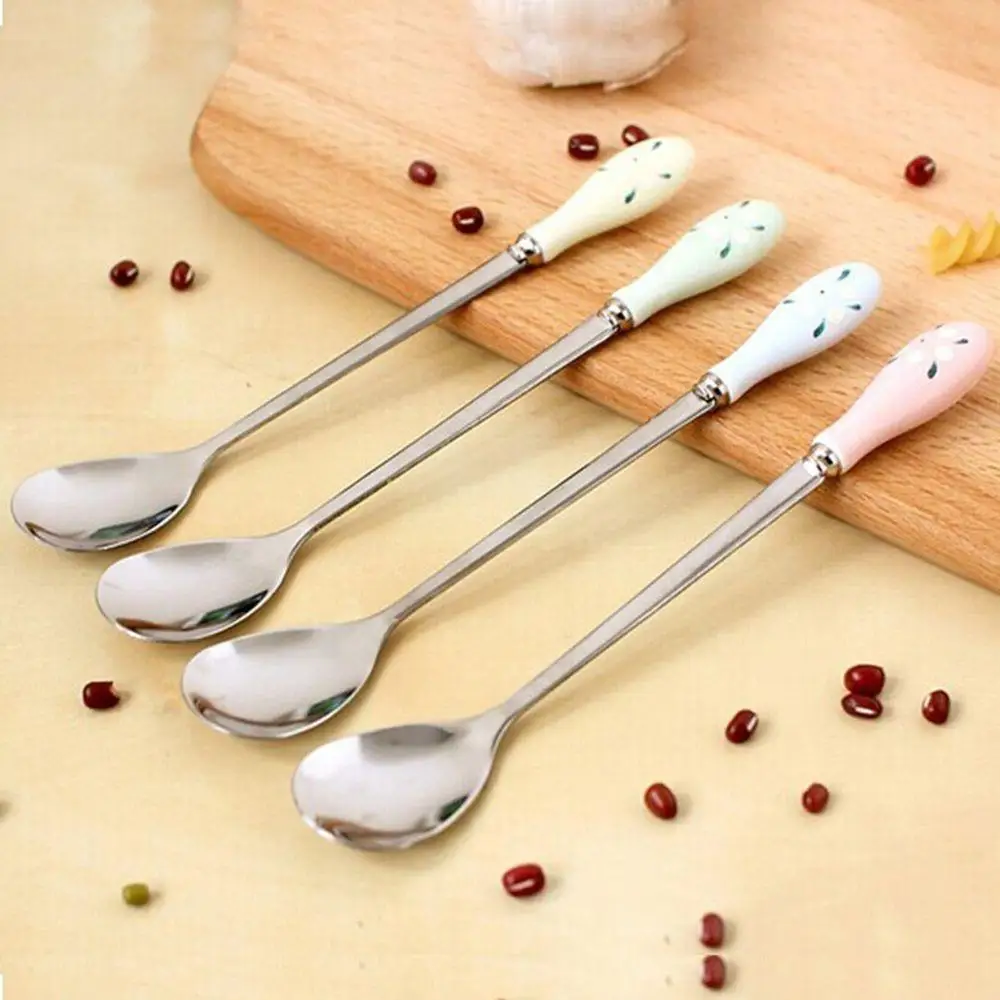 Чайная арбузная посуда стальная ложка для мороженого Ложка для перемешивания кофе суп молочный десерт