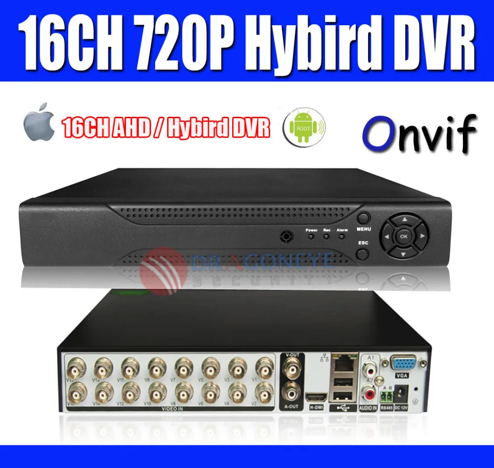 Full D1//960H@30FPS 16CH H.264 Standalone DVR support Iphone//Android