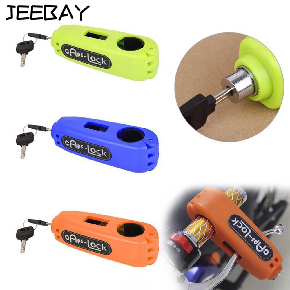 

Motorcycle Security Lock Motorbike Scooter Handlebar Lock racing Grip Brake Throttle Grip anti theft Protection Lock accessories