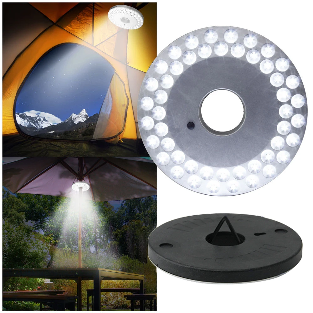48 LED Garden Umbrella Lamp 3 Brightness Modes Tent Camping Light