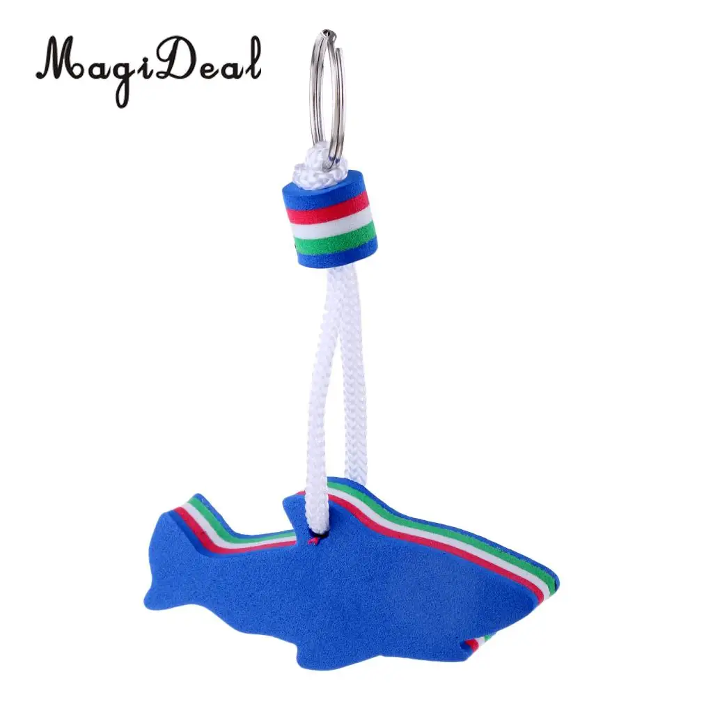 MagiDeal Lightweight Portable EVA Dolphin Shaped Water Floating Keyring Backpack Key Chain Water Sports Surf Swim Key Holder