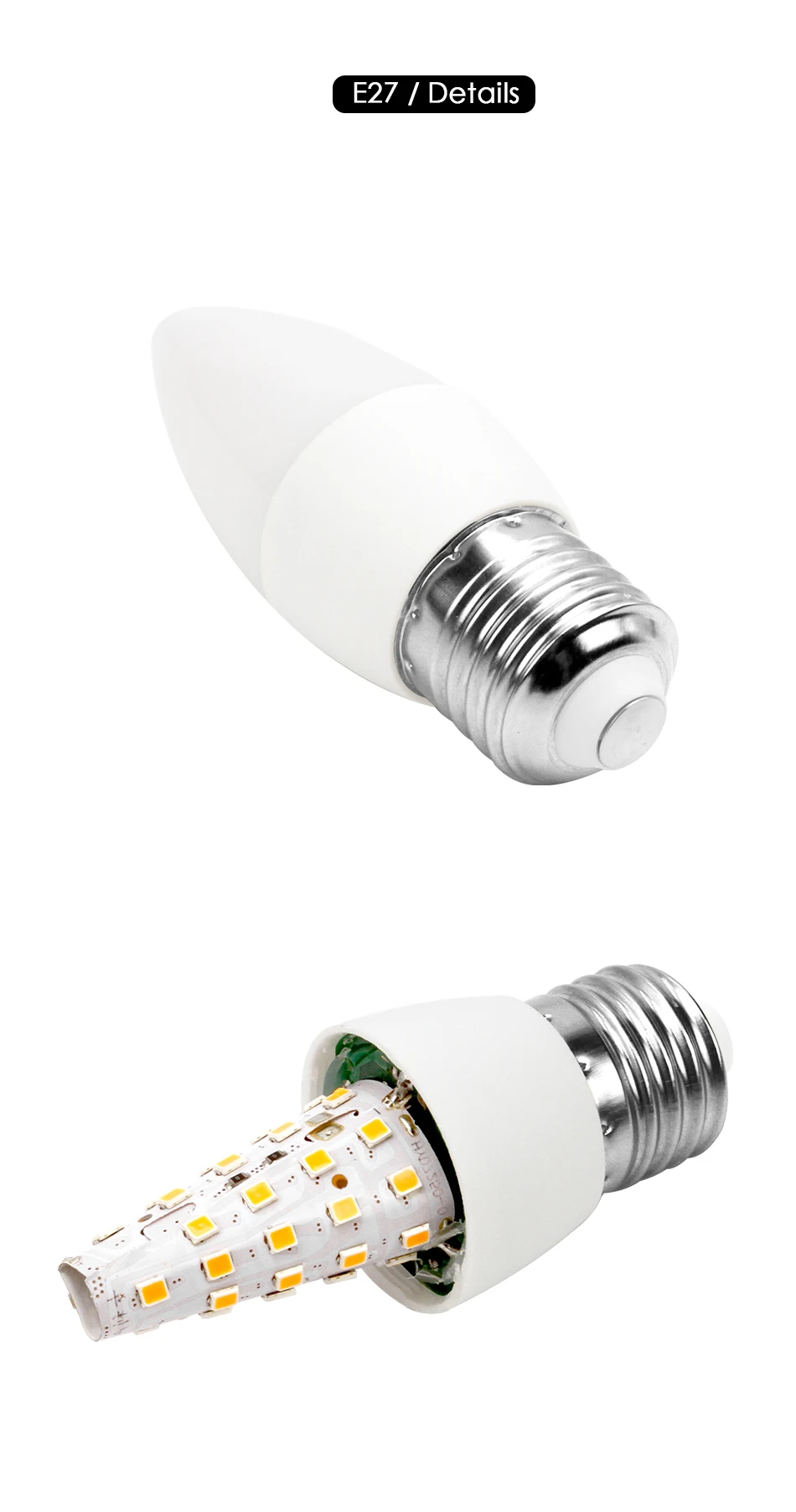 Светодиодный светильник-свеча E27 E14 E12 с эффектом пламени, RGB светильник, 3 Вт, 110 В, 220 В, Рождественский креативный светильник, s Lamparas