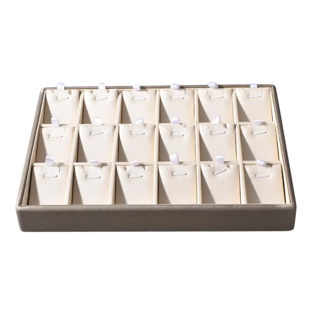 Fashion 18 Grids Black Pendant Jewelry Display Box Jewelry Boxes Ring Showcase Box Earring Display Stand Jewelry Packaging