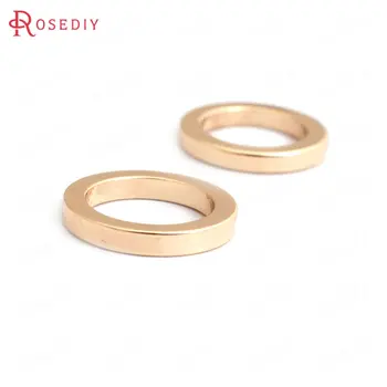 

(30601)20PCS Diameter 14mm,Thickness 2MM 24K Champagne Gold Color Plated Brass Closed Rings Jewelry Accessories