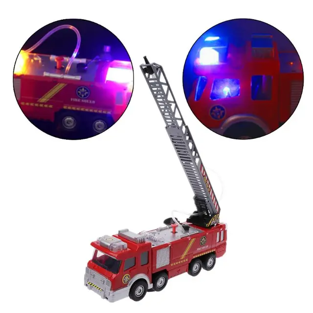 Spray Water Truck Toy Fireman Fire Truck Car Music Light Educational Toys Boy Kids Toy Gift 2