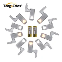 10pcs Universal LED Under Cabinet Light Cupboard Inner Hinge Lamp Closet Wardrobe Sensor Light Home Cocina Kitchen Night Light