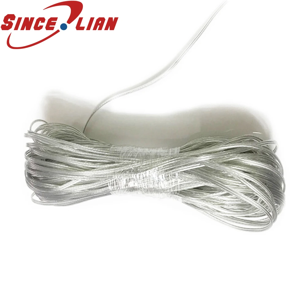 Baratos 30 m 50 metros transparente línea 26AWG UL2468 de PVC en conserva bulbo foco de dobles de plata Cable de alambre de cobre Alambre de Cable de Audio cable de altavoz