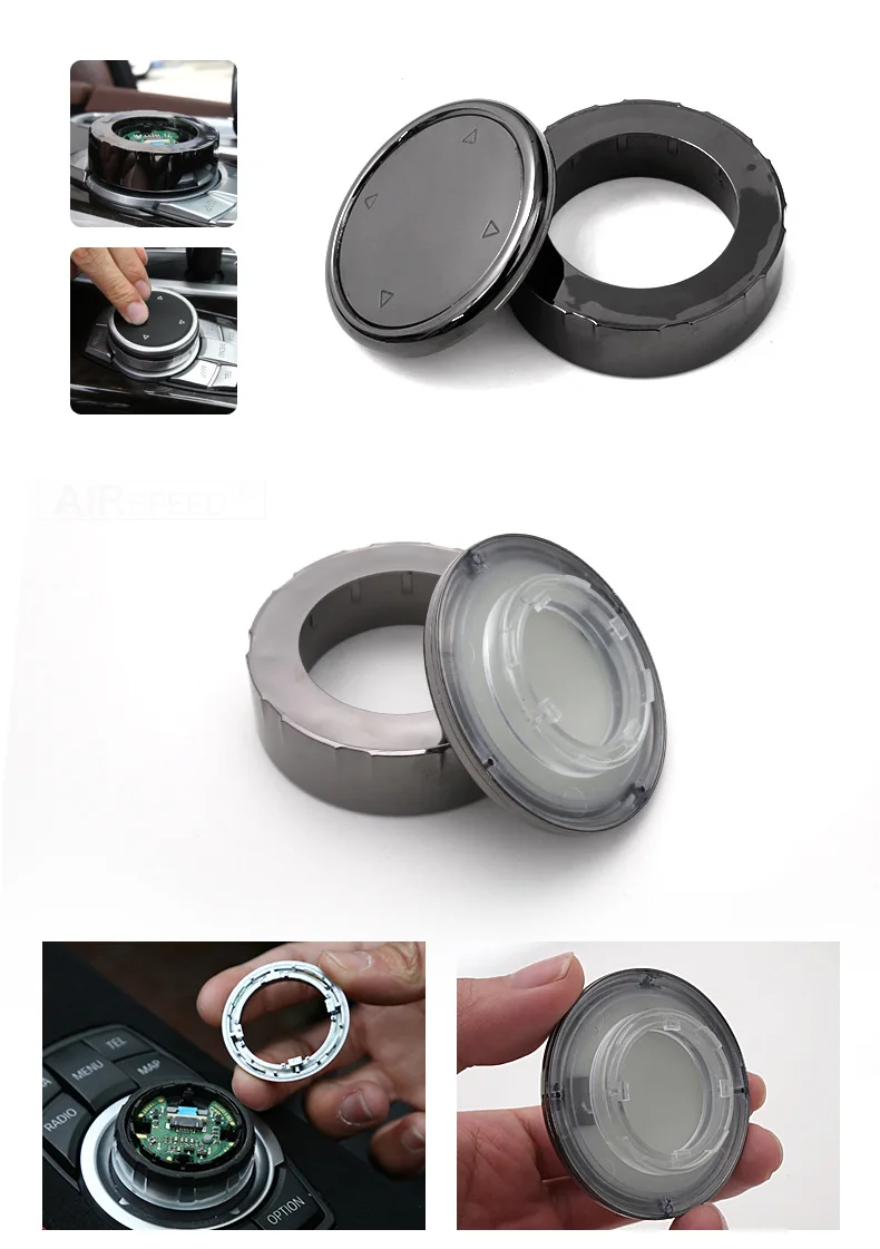 IDrive Car Multimedia Button Knob Cover Ceramic Black for BMW X1 F25 X3 X4 F15 X5 F16 X6 1 2 3 5 Series F10 F20 F30 F34 (5)