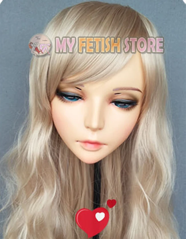 (Jiao 02) Женская милая полимерная полуголовная маска кигуруми BJD маскарадная