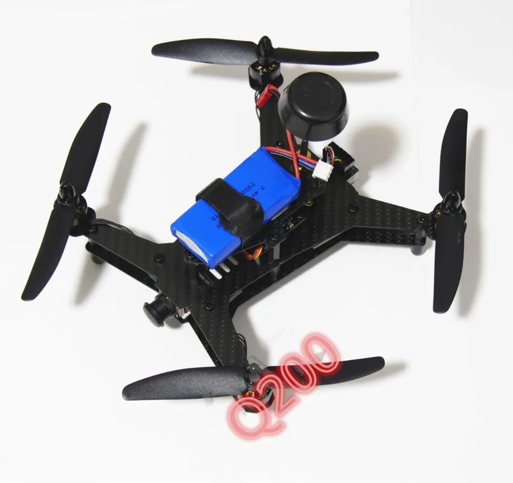

DIY FPV race mini drone Q200 quadcopter pure carbon fiber frame 41g Ultralight High speed unassembled