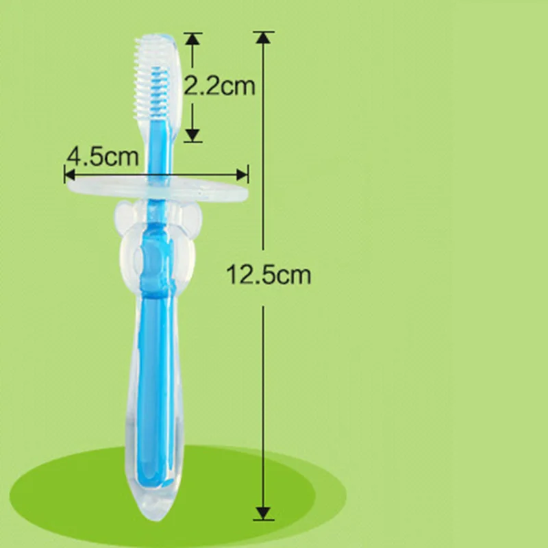 1 PC Kids Baby Teether Training Teeth Soft Toothbrush For Children Baby Food Grade Silicone Toothbrush Infant Newborn Brush Tool