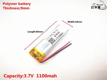 

Good Qulity 3.7V,1100mAH,901860 Polymer lithium ion / Li-ion battery for TOY,POWER BANK,GPS,mp3,mp4