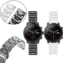 Роскошные керамические часы ремешок для Huami Amazfit Strato спортивные часы 2 умные часы 3 звенья Бабочка Блестящий Браслет ремешок на запястье