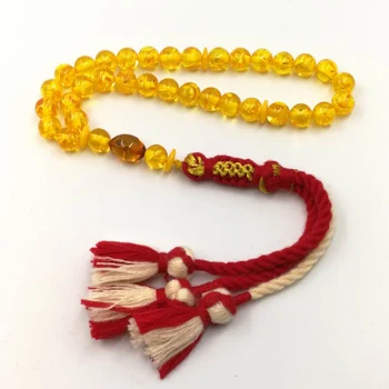 

Ambers Color Tasbih with insect bead 33 66 99beads Royal handmade tassels Turkish design Man's Tesbih Misbaha Muslim Rosary