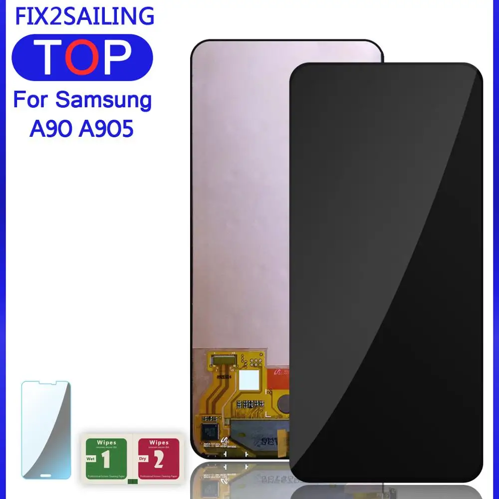 ЖК-дисплей s для samsung Galaxy A90 A905 A905F SM-A905 ЖК-дисплей Дисплей Сенсорный экран Digitizer Ассамблеи A90 для samsung A90 ЖК-дисплей A905DS