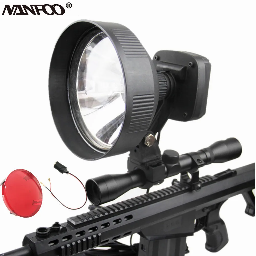 

6"/7'' 12V 35W HID Scope Mounted Spotlight 3500lm Rifle Mounted Spotlight Adjustable Spot Floor Weapons Lights Super Brightness