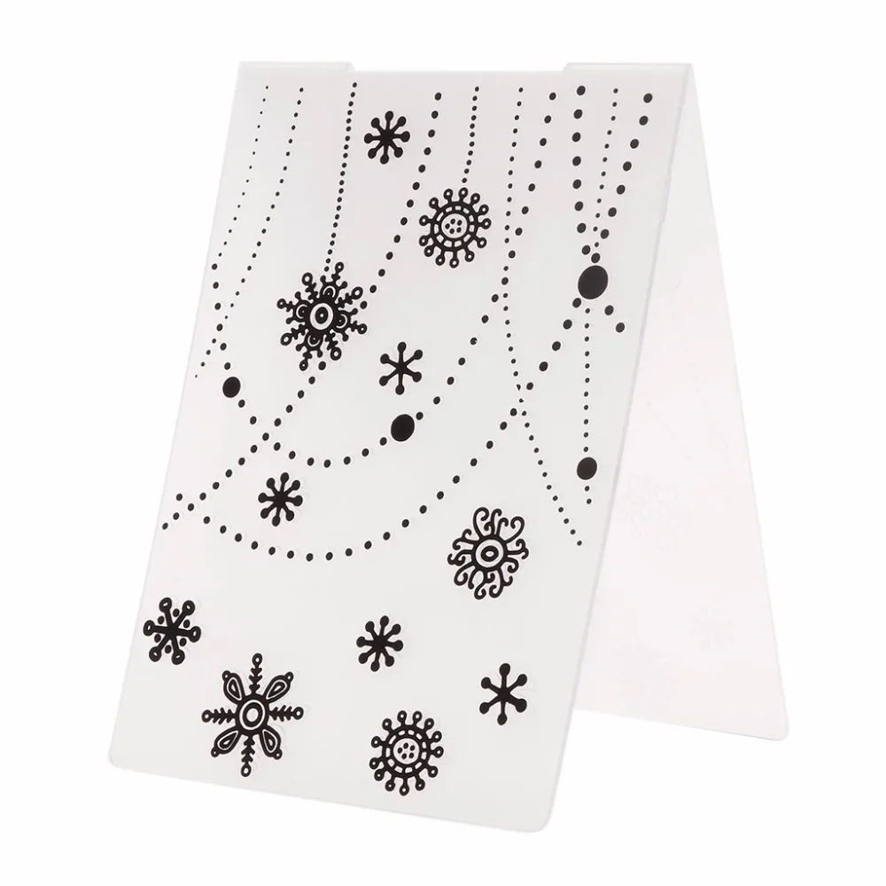 

Plastic Embossing Folder Template for DIY Scrapbook Photo Album Card Paper Craft Christmas Snowflake-S001