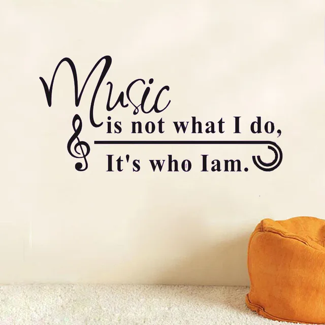 Muziek Citaat Moon Star Muursticker Woonkamer Vinyl