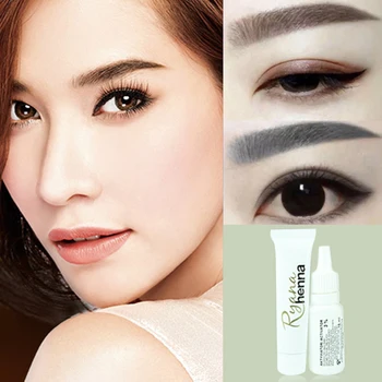 

Professional Make up Eyebrow Henna Eyelashes Natural Plant Colour Mehendi Eyebrow Tint Set Dye Brown Black