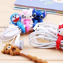 New Arrival 10pcs/lot Lovely Cartoon Cable Winder Headphone Earphone Cable Wire Organizer Cord Holder Power cord retention