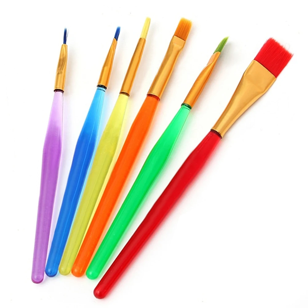 6pcs/set Fondant Cake Brush Decorating Painting Tool Icing Set Dusting DIY Pastry Cooking Sugar craft Tool