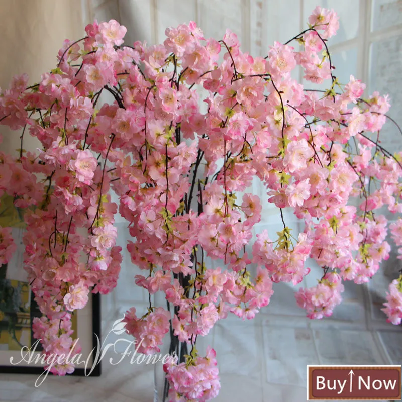 Big136cm artificial cherry blossom vines oriental home wedding garden party shop Decor Chriatmas luxurious cherry fake flores