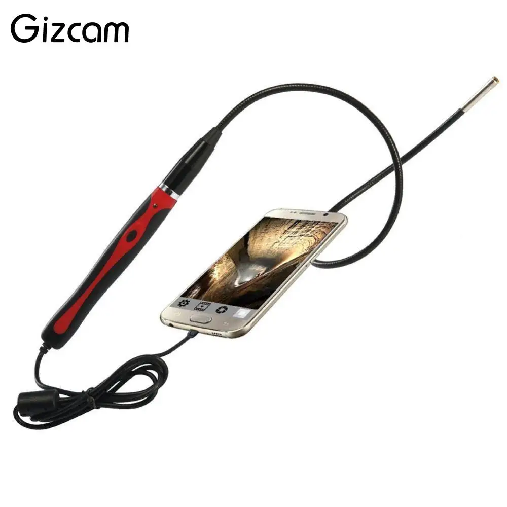 

Gizcam 5.5mm IP67 Waterproof OTG Endoscope 6 LED USB Borescope Tube Snake Video Camera Camcorder for Android Phone Computer