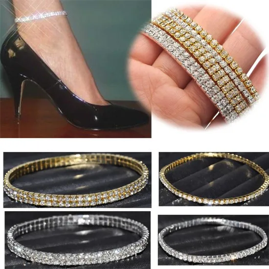 Новое поступление, очаровательные ювелирные изделия с серебряным покрытием для женщин, трендовые бисерные браслеты для женщин, браслет на лодыжке, цепочка с кристаллами, ювелирные изделия для ног
