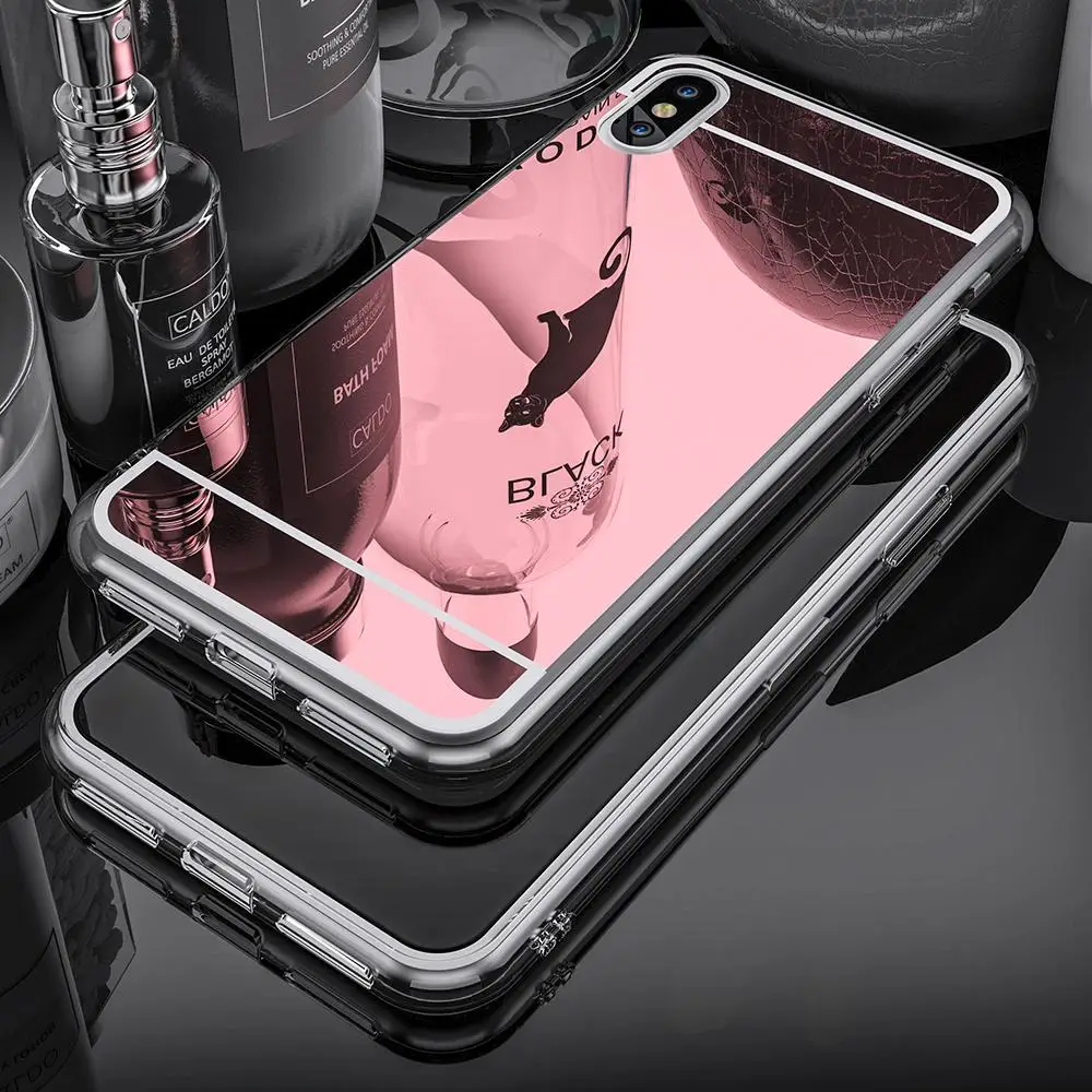 Модный мягкий зеркальный чехол для Apple iphone XS MAX X XR роскошный отражающий Блестящий