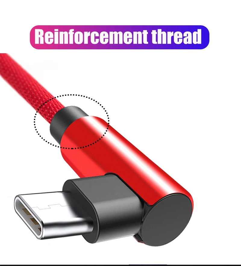 USB Type C 90 градусов L c 3 1 кабель для передачи данных зарядное устройство Usb USBC TypeC 2.1A 2A