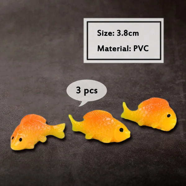big fish BAIUFOR Рыбная школа Русалочка лист лотоса Осьминог Террариум, аквариумные фигурки DIY Сказочный Сад, аквариум пейзаж Миниатюрный - Цвет: big fish