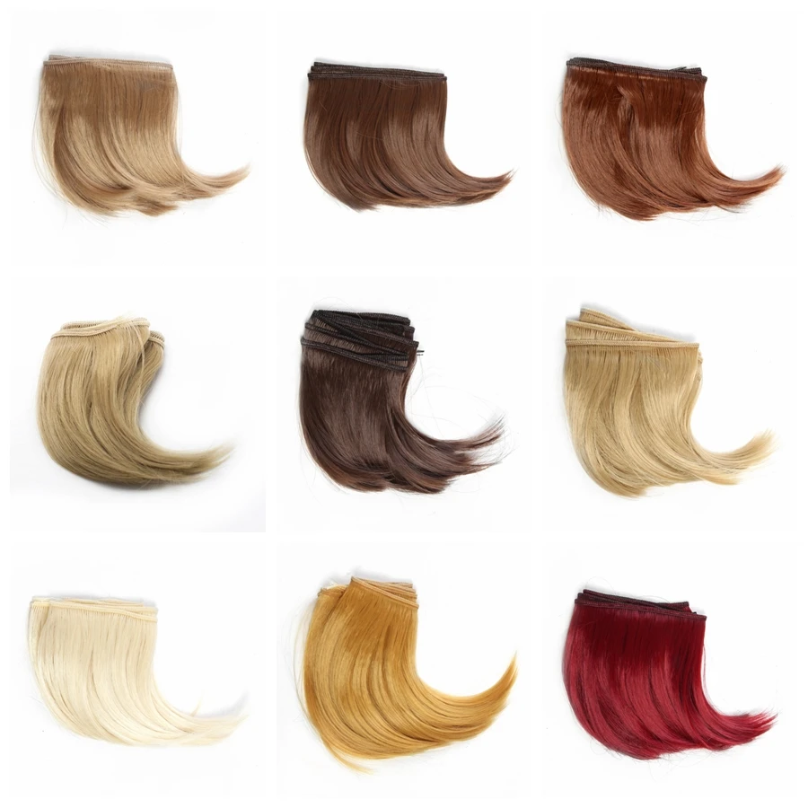 1 ピース 10 センチメートル黒ゴールドブラウンカーキホワイトグレーカラーロングカーリー高温髪の人形のための 1 3 1 4 Bjd 人形 Diy の ヘア Dolls Accessories Aliexpress