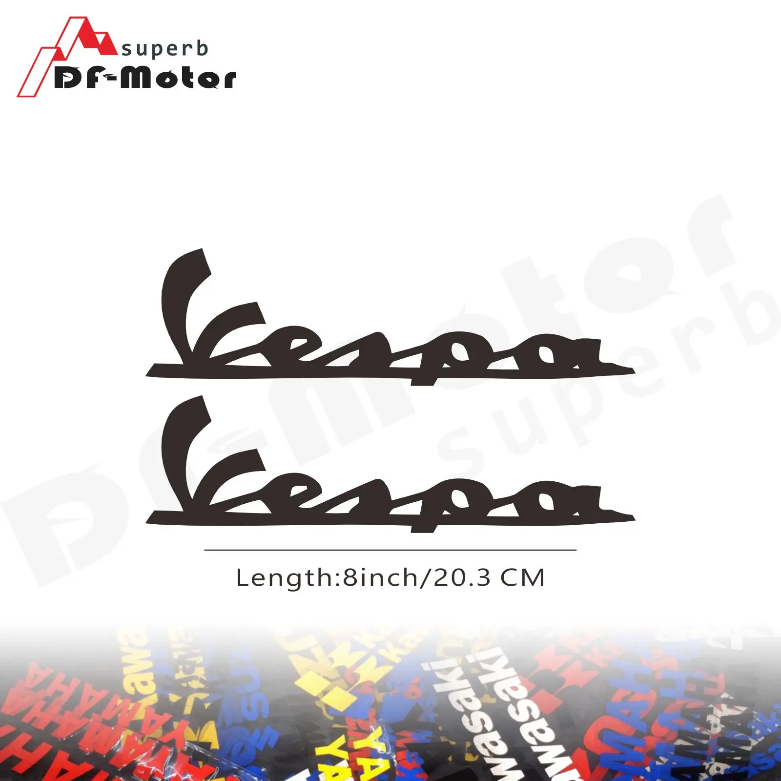 8Inch Reflective Sticker Decal Motorcycle Car Sticker Wheels Fairing Helmet Sticker Decal for