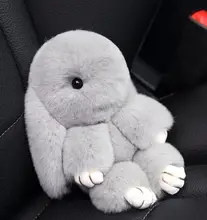100% Real Genuine Rex rabbit Furs Keychain Pendant Bag Car Charm Tag Cute Mini Rabbit Toy Doll Real Fur Monster Keychains