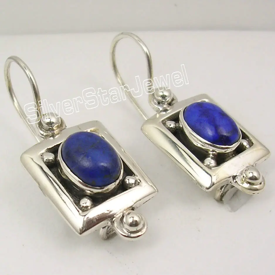 

Silver GARNET GORGEOUS Dangle Earrings 3CM Religion Jewelry Variation
