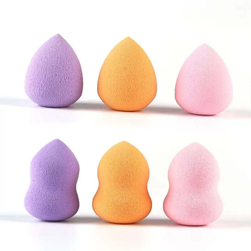 

6 Color Mini Drop Gourd Makeup Sponge Puff Set Foundation Base Powder Liquid Cream Blending Face Nose Cosmetic Sponges Mixed Kit