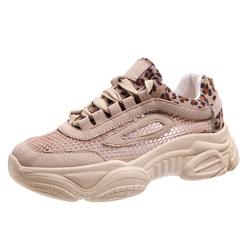 

ZOPUDC 2019 Summer Women Sneakers Fashion Leopard Style Platform Sneakers Women Mesh Breathable Casual Shoes Ladies Chunky Shoe