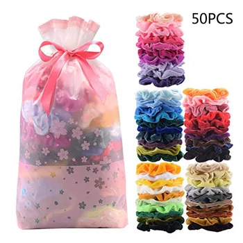 

Styling Tools Premium Velvet Hair Ties Scrunchies Elastics Hair Fabric Bobbles Colorful Hair Bands Ponytail Convenience Colorful