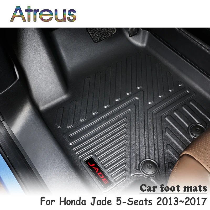 

Atreus NEW 1Set TPE Car Floor Foot Mat For Honda Jade 5-Seats 2013 2014 2015 2016 2017 Styling Waterproof Carpet Car accessories