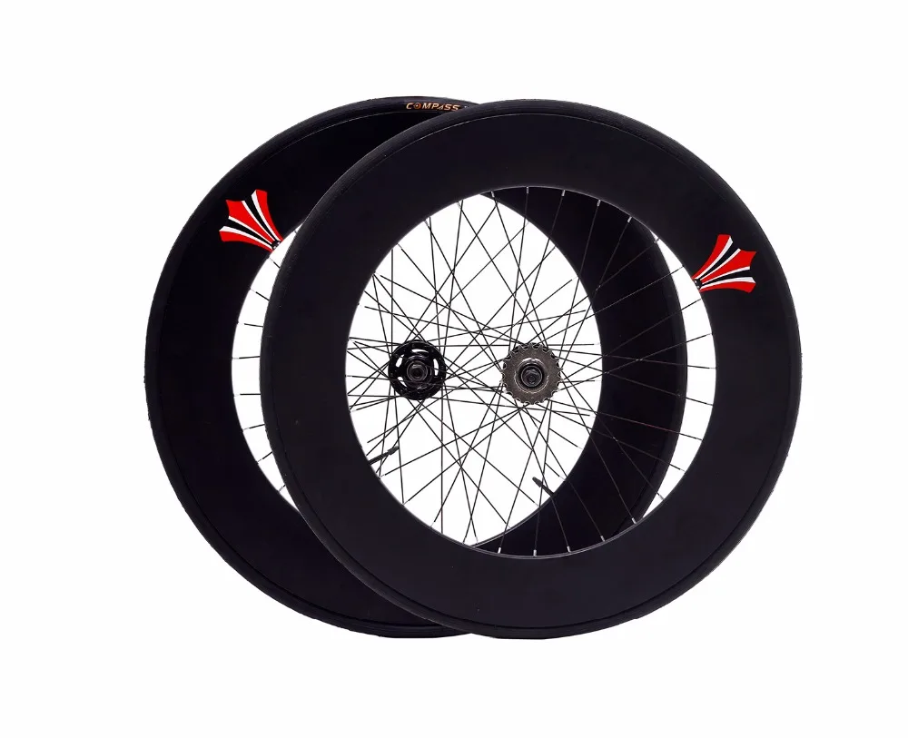 Fixed Gear wheel 90mm rim 70mm aluminum alloy flip-flop wheelset road bike wheelset fixie bike wheelset with tires