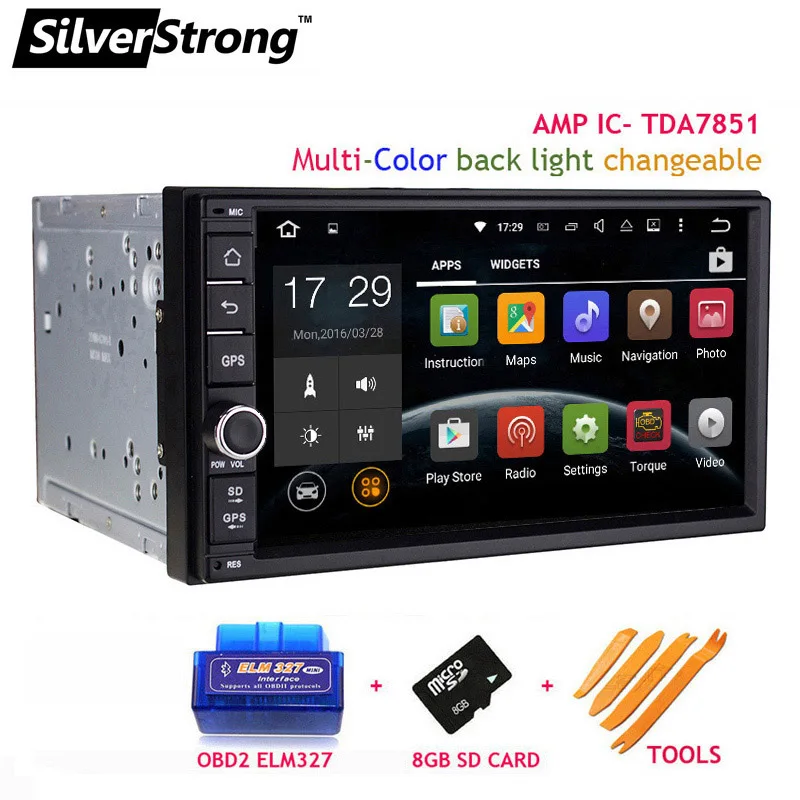 SilverStrong Android7.12 Double 2Din Car Radio GPS Universal without
