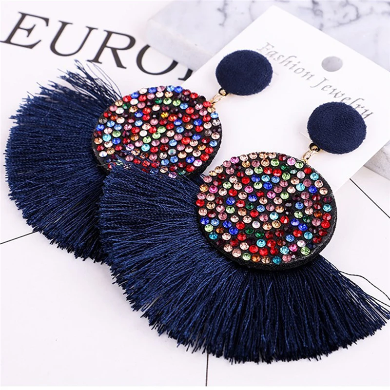 

1Pair Fashionable Tassel Earrings Bohemian Luxury Long Earring valentine's Day Handmade Women Geometric Fringe For Women Jewelry