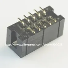 100 шт. SMT 2,54 мм 2x5 Pin 10 P кожух коробки Заголовок IDC разъем прямой мужской 2 ряда 2,54 SMD PCB оплавления припоя
