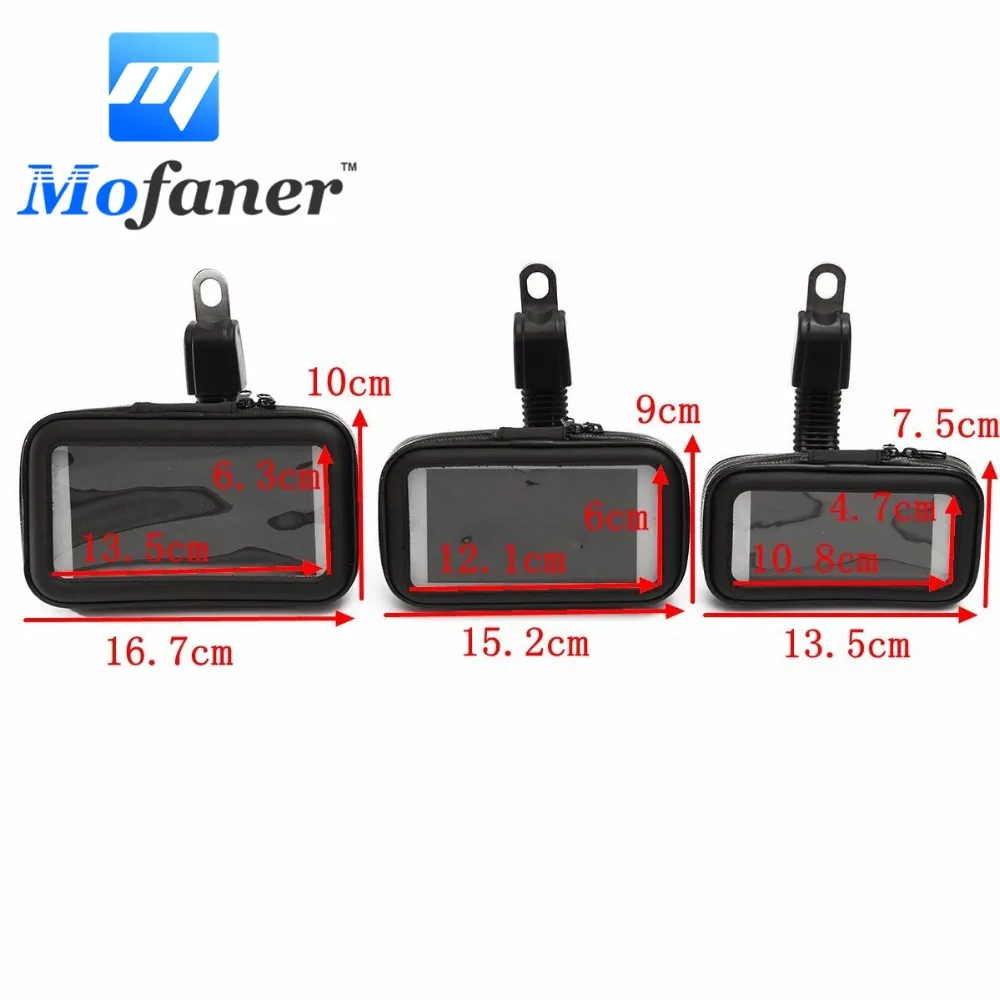 Черный мотоциклетный велосипедный держатель для телефона, водонепроницаемый чехол-сумка для 3,5-5,5 дюймов, универсальный навигационный кронштейн размера L M S
