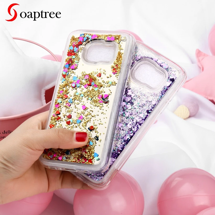

Glitter Liquid Silicone Cases for Samsung Galaxy S7 Edge Case Soft TPU Coque for G935F G935FD G935W8 G9350 Cover Phone Fundas